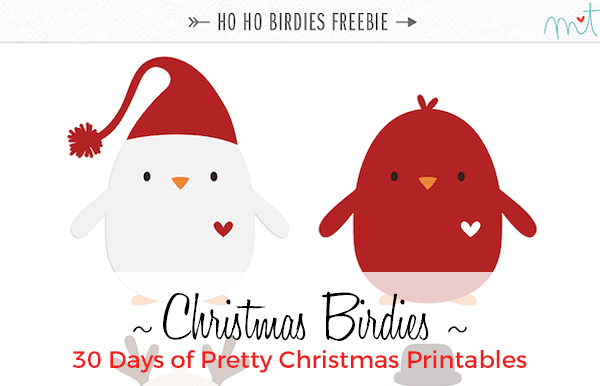 Freebie Christmas Birdies Clipart