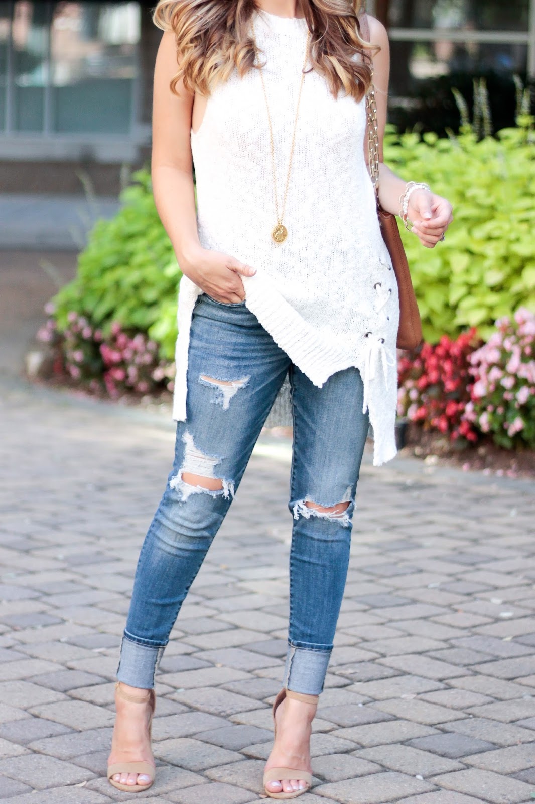 How To Wear A Sleeveless Sweater... The Dainty Darling