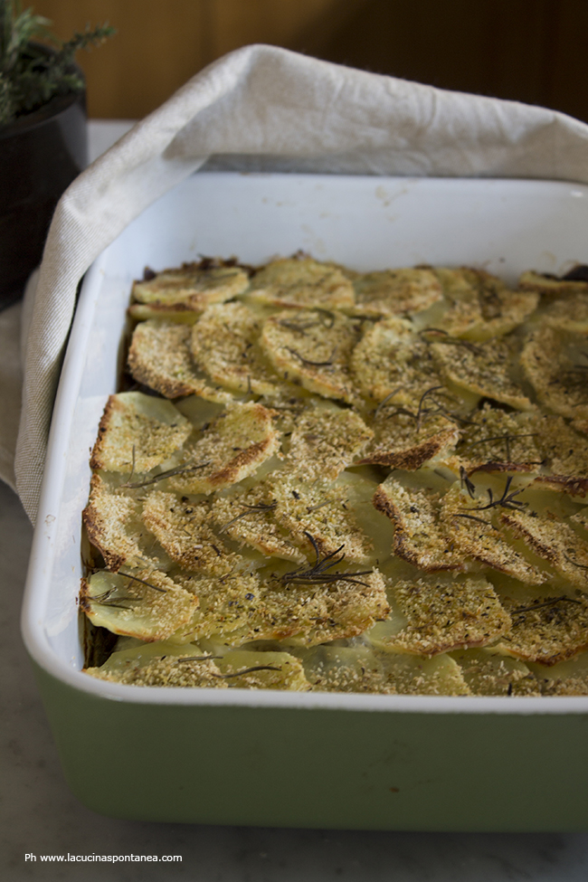 tortino di patate e carciofi