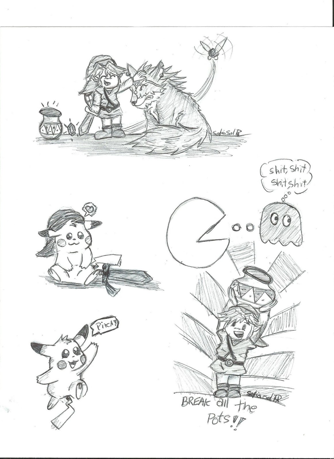 Colección de dibujos rápidos y expresivos.