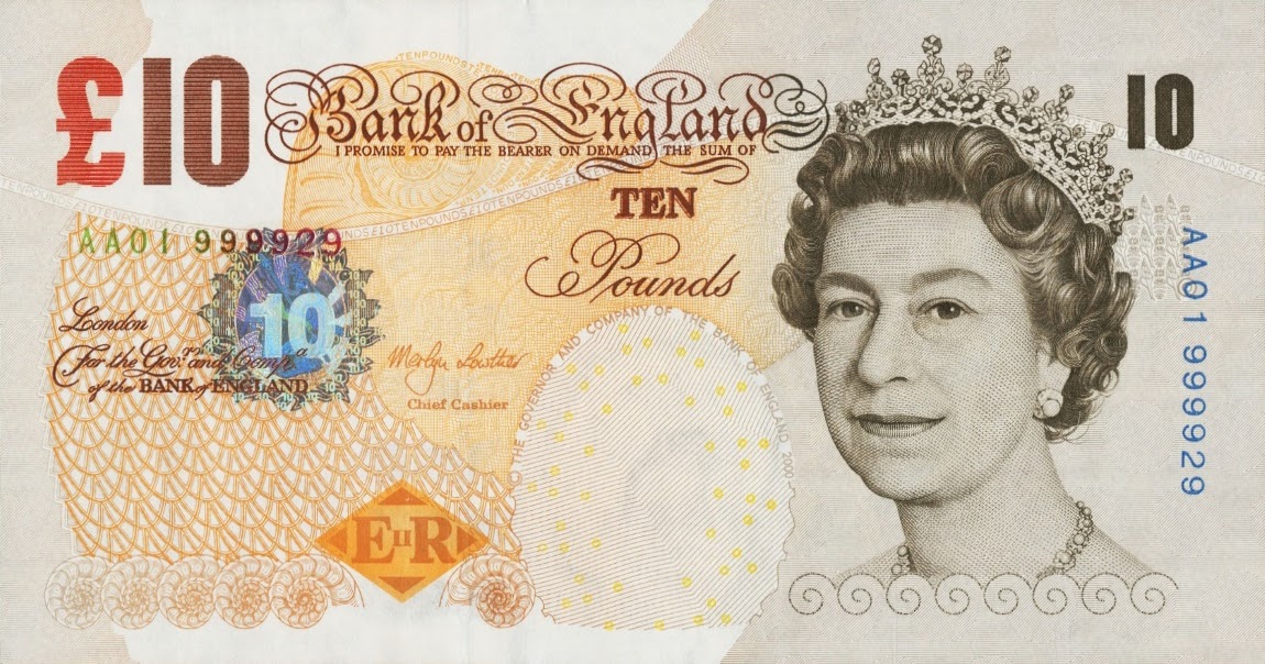 10 pound bank note - geniejulu