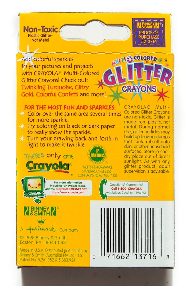 CRAYOLA GLITTER CRAYONS 16 COLOR BOX - 071662137168
