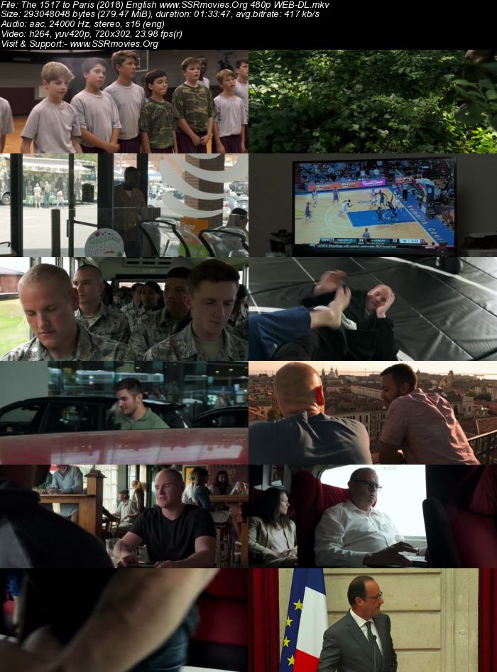 The 15:17 to Paris (2018) English 480p WEB-DL 300MB