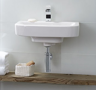 wall-mounted sink