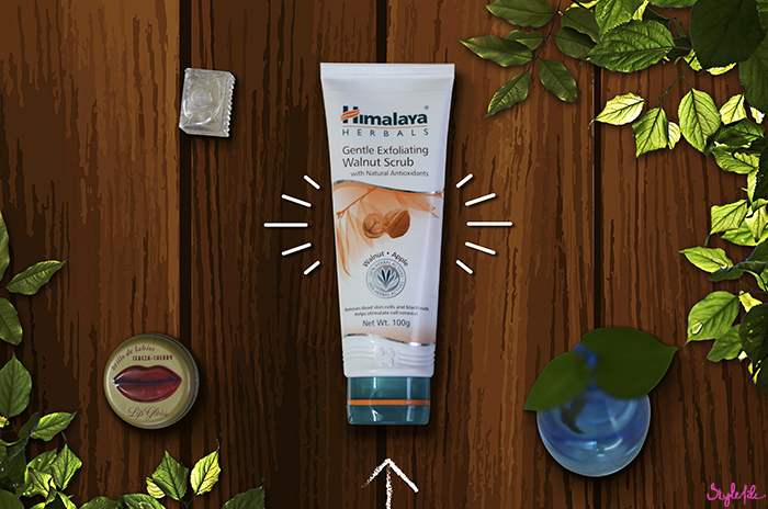 To care for her oily skin, Dayle Pereira the beauty blogger at Style File turns to the Himalaya Gentle Exfoliating Walnut scrub which gets rid of blackheads and dullness for clear, glowing skin