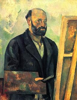 Autorretrato con paleta, Paul Cézanne, 1885-1887, óleo sobre lienzo, 92x73 cm, Colección Bührle, Zurich.