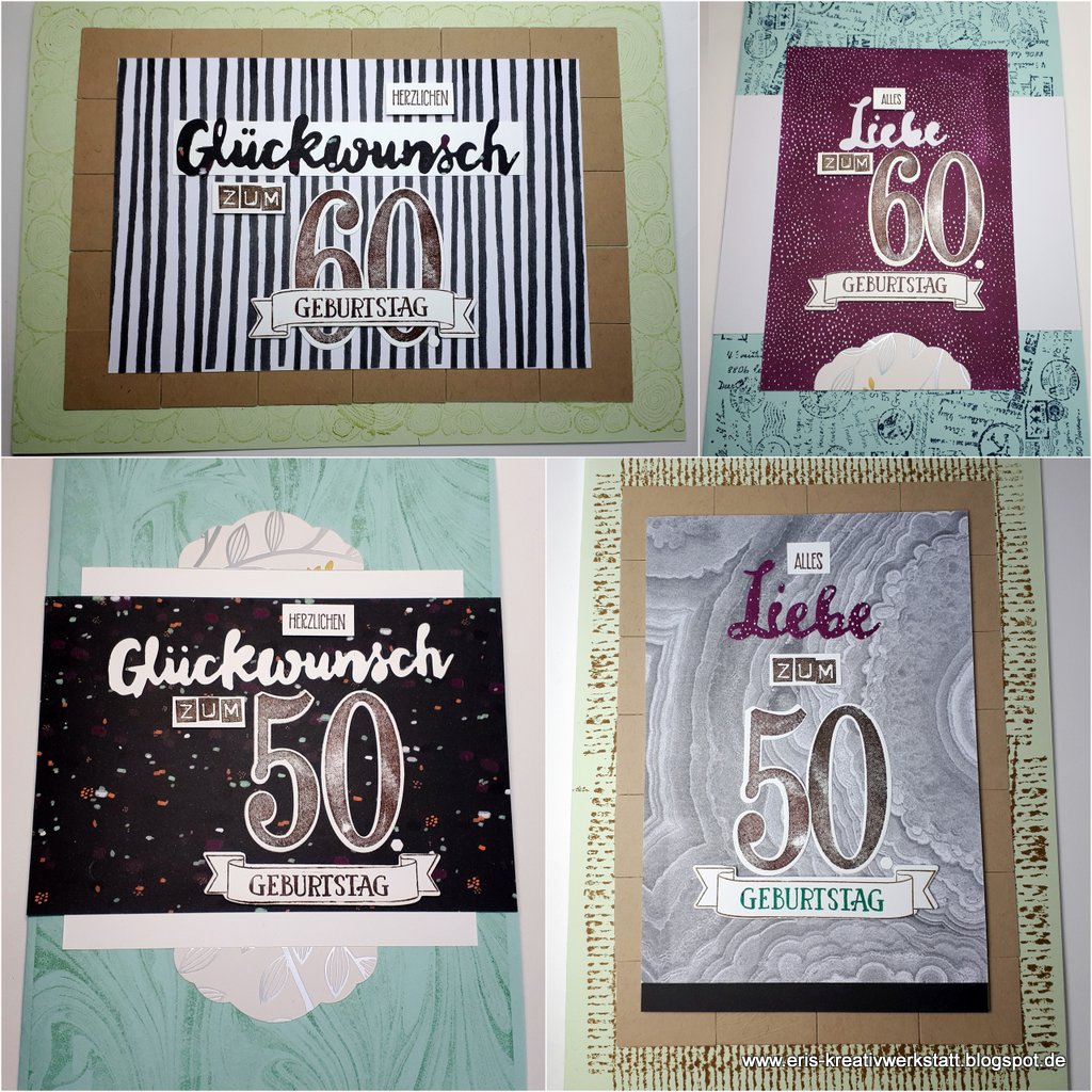 Eri S Kreativwerkstatt Grosse Grusskarten Fur Manner Zum 50sten Und 60sten Geburtstag