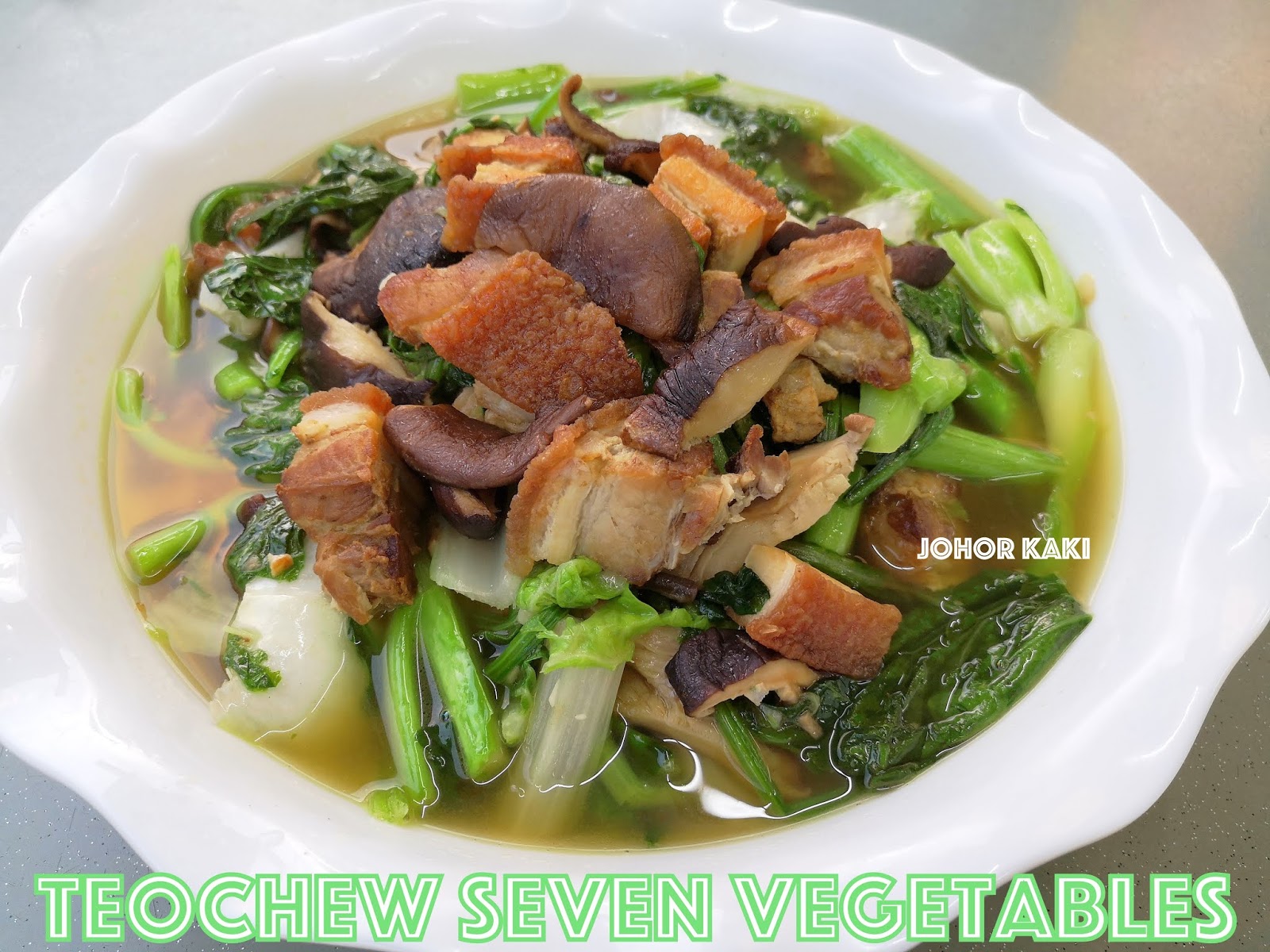 Teochew 7 Vegetables Dish on Chinese New Year Renri Ah Orh Seafood in