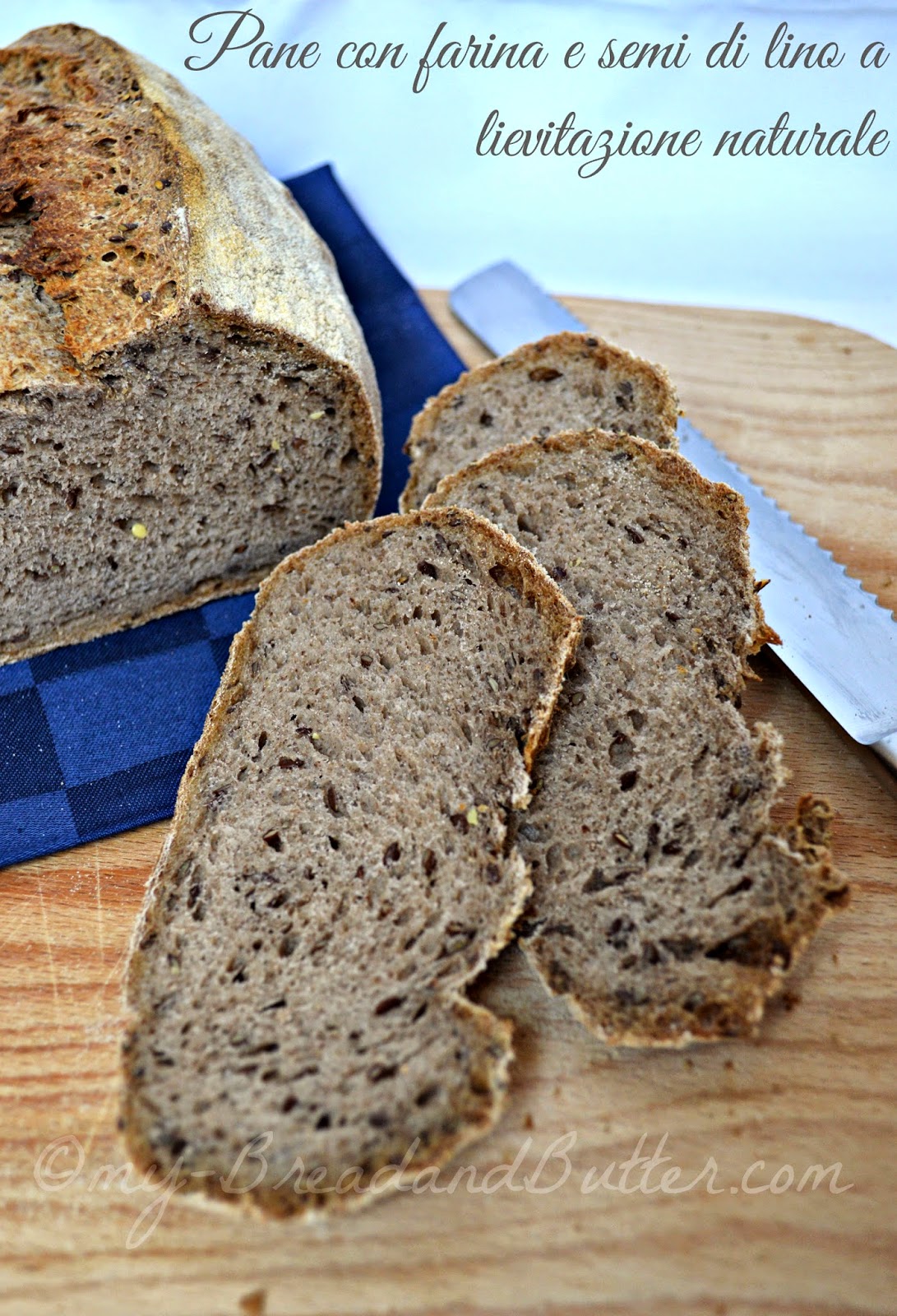 Bread with linseeds and linseeds flour 