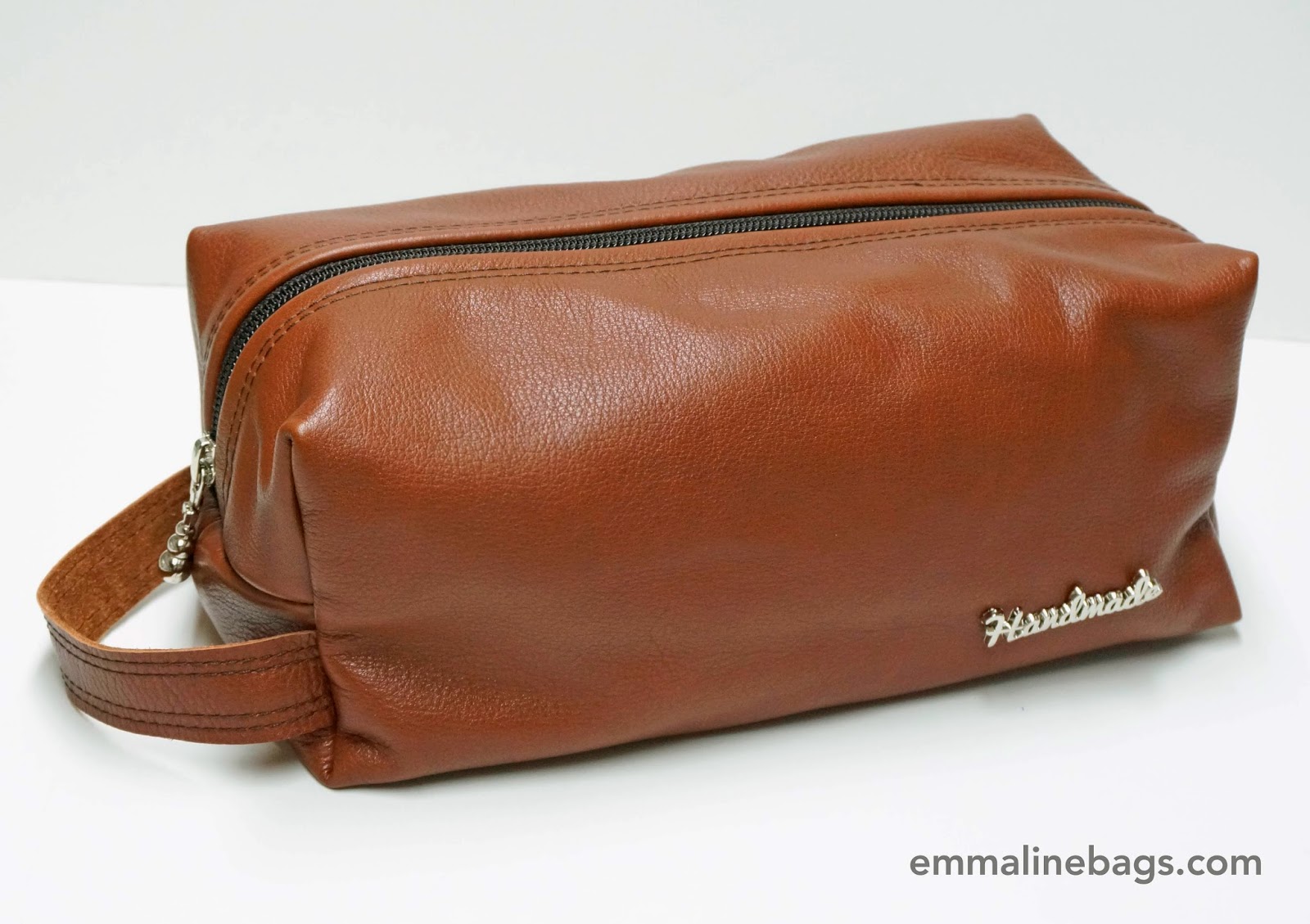 Emmaline Bags: Sewing Patterns and Purse Supplies: Leather Boxy Pouch with Ikat Lining and ...