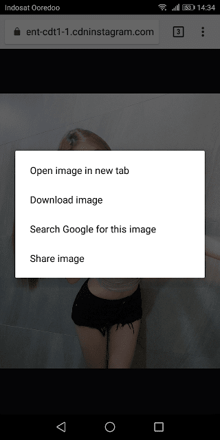 tekan lama pada layar dan klik save image