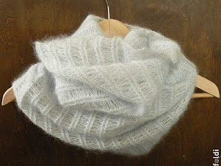 knitted silk mohair cowl smoke icicle