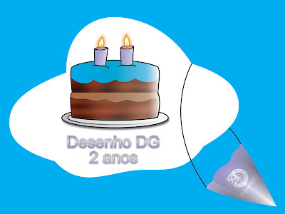 Aniversário de dois anos do blog Desenho DG (ilustração)