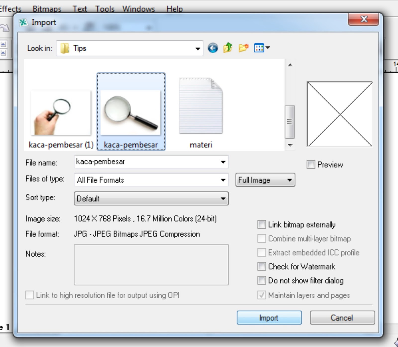Cara Transparan Gambar Di Corel