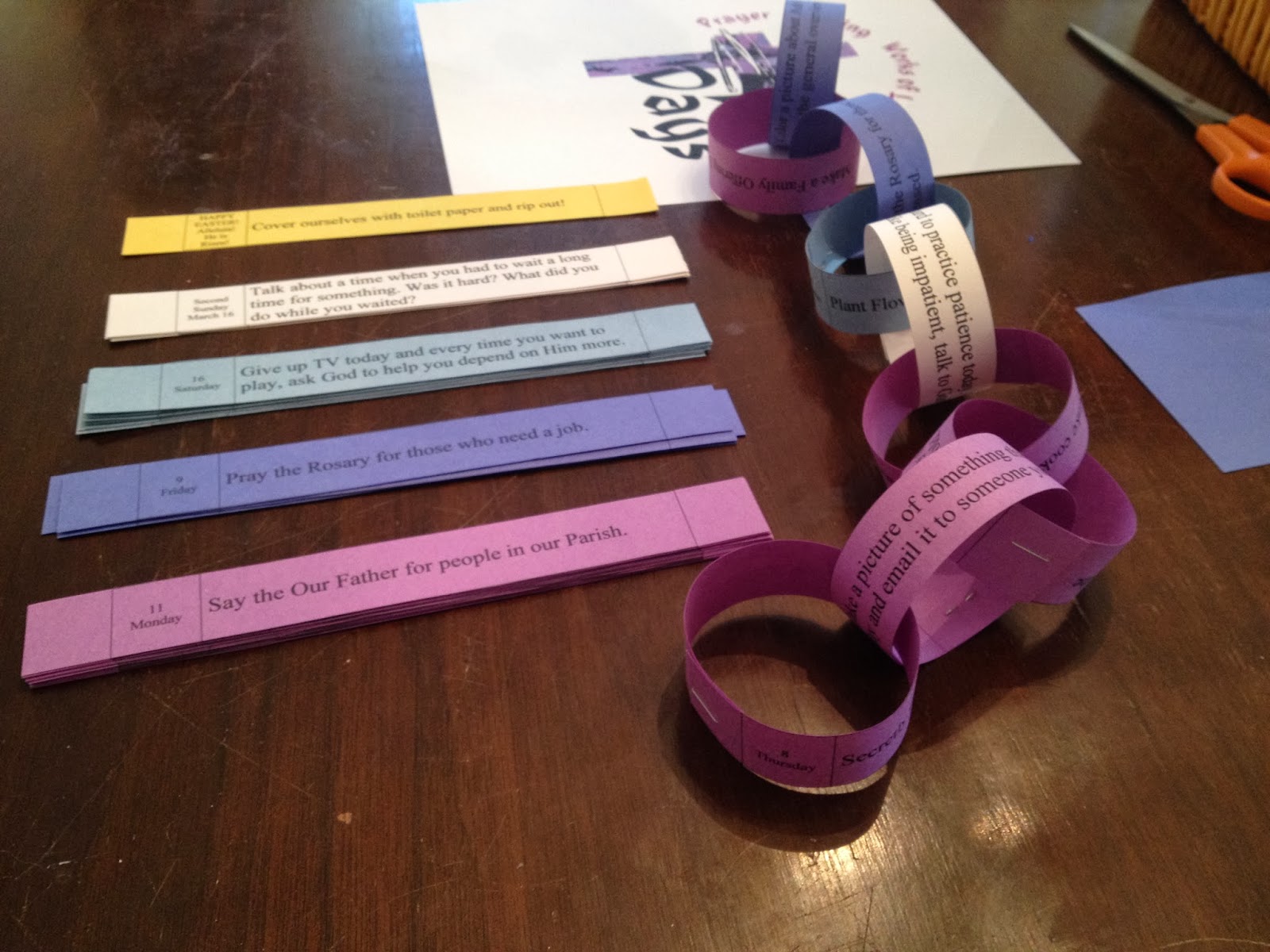 Medieval Mama Lent Prayer Chain