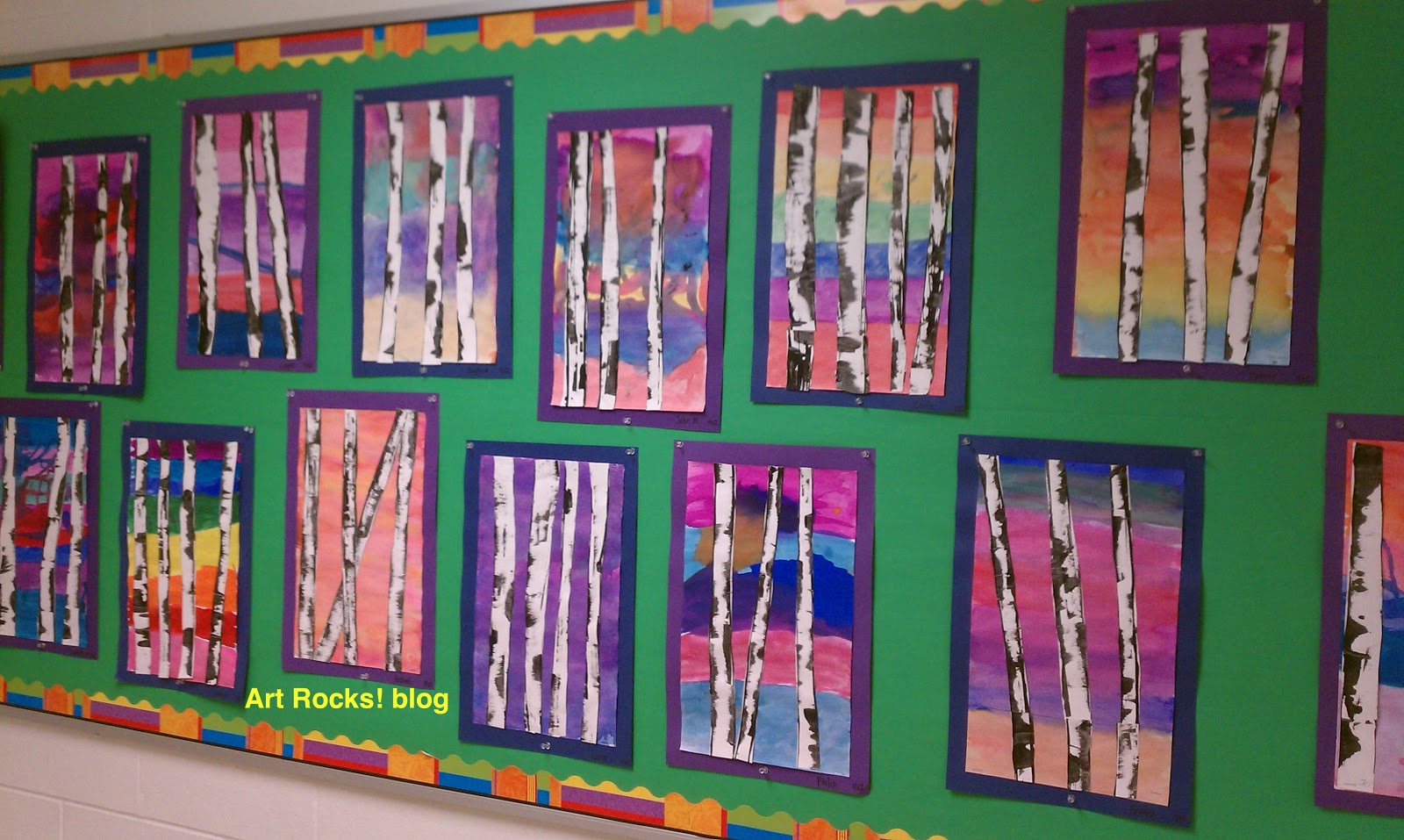 Art Rocks! Grade 4 White Birch Colorful Landscapes
