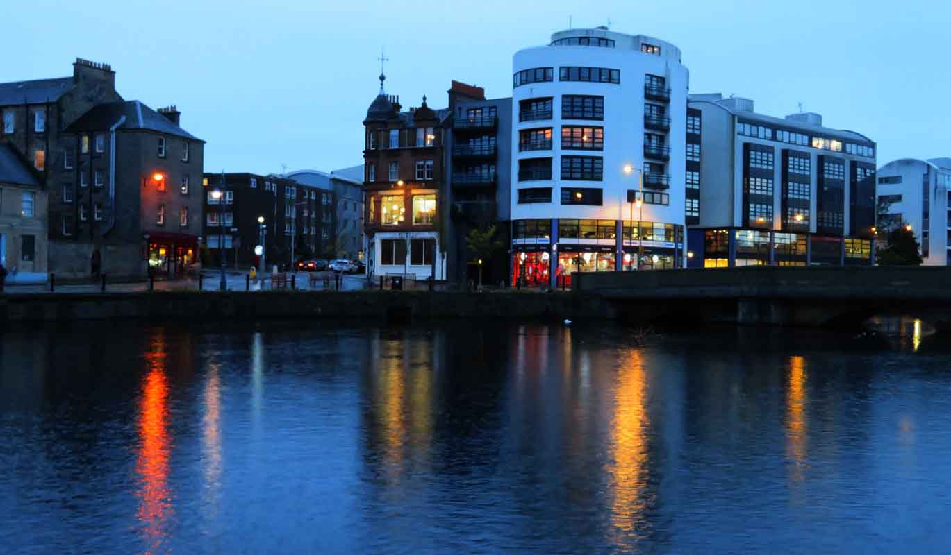 Alex and Bob`s Blue Sky Scotland Leith. Leith Docks. Restalrig