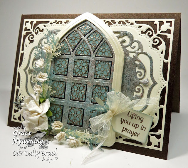ODBD stamps, Cathedral Window Marble, Mini Tags 3, designed by Grace Nywening