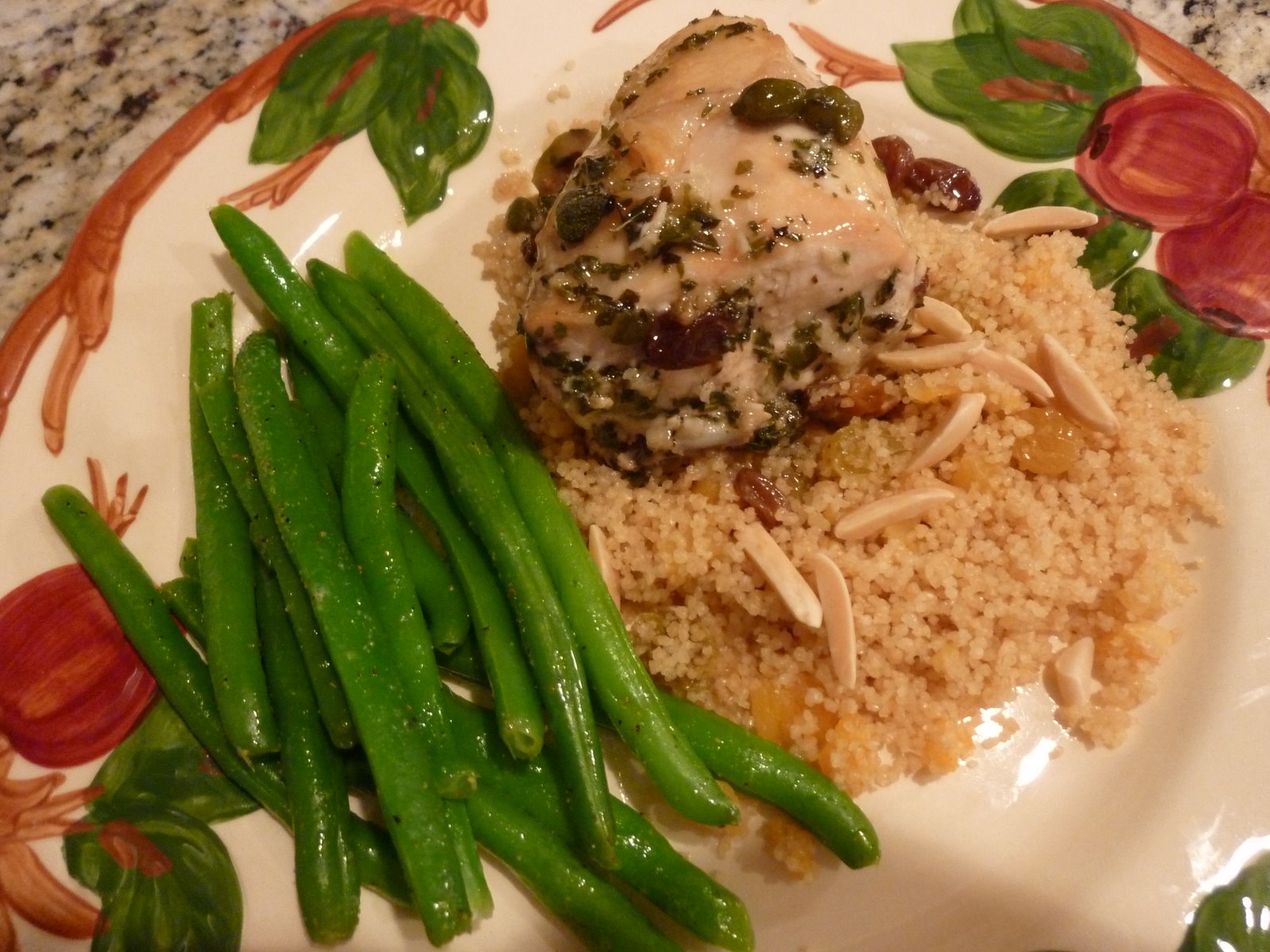 Living La Vida Low GI Chicken Marbella and Couscous