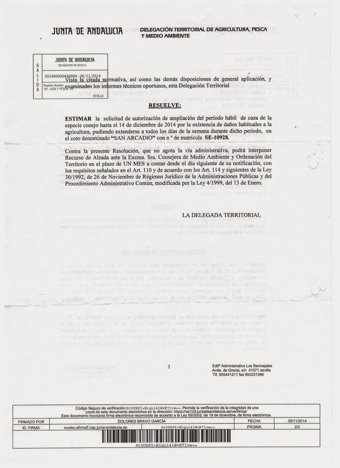 CLUB DEPORTIVO DE CAZA AUTORIZACION DE