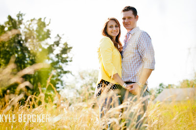 Couple portrait in tall grasses at Fox Hill Park in Bowie, Maryland.