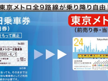 Tokyo Metro 24hour Ticket 2016 new version