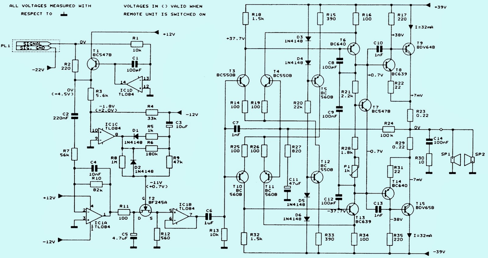 JAMO – SW-600E -SW400E- SUB-WOOFER – SCHEMATIC [CIRCUIT DIAGRAM