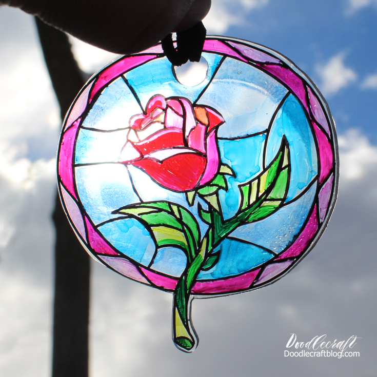 Create a beautiful sun catcher with glass paint