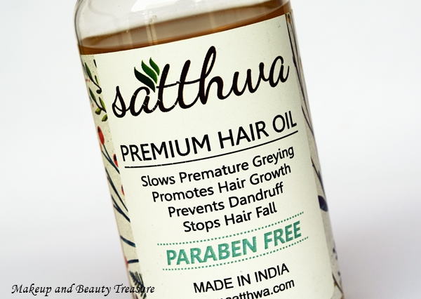 best makeup beauty mommy blog of india: Satthwa Premium Hair Oil for Hair  Fall Control & Hair Growth Review