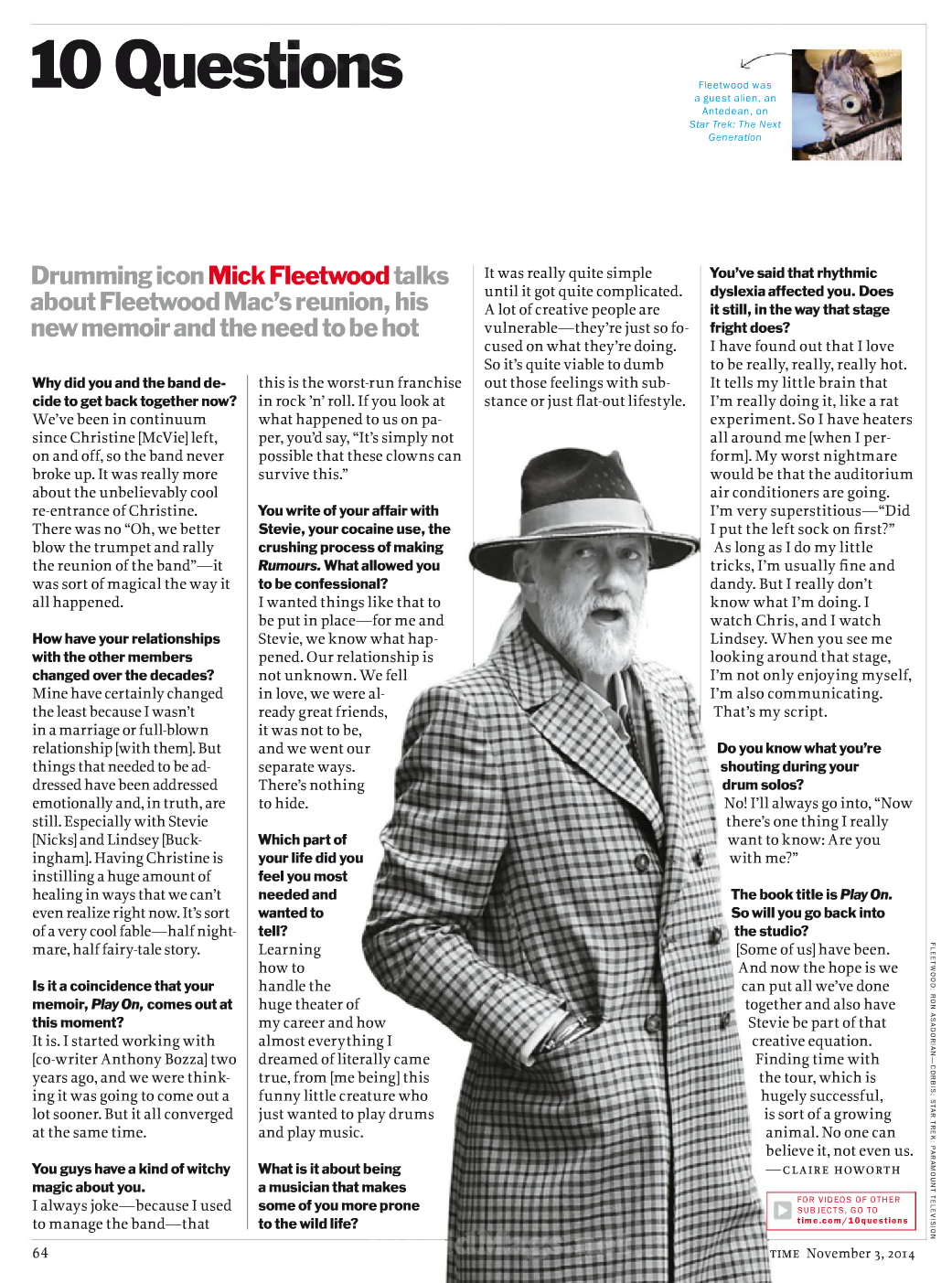 Fleetwood Mac News Mick Fleetwood talks about Fleetwood Mac and the need to be hot