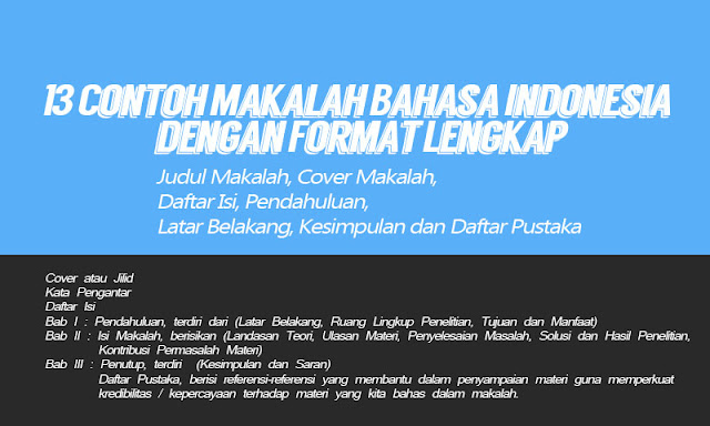 Contoh Makalah Bahasa Indonesia Dengan Format Lengkap Idn Paperplane
