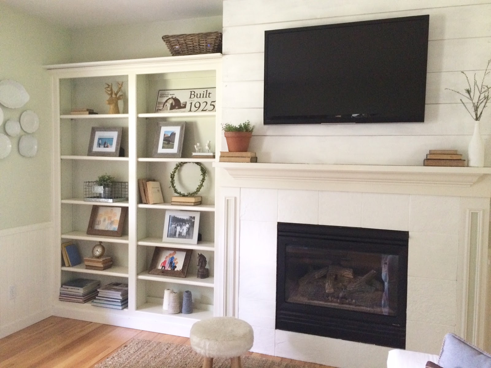 Little Farmstead Farmhouse Style Shiplap Update (Fireplace Before and