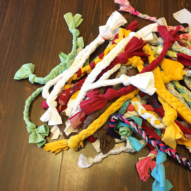 DIY Dog Rope Braid Chew Toy Tutorial Designs by TiffanyCo