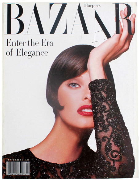 1992 Harper's Bazaar September Cover design by Fabien Baron