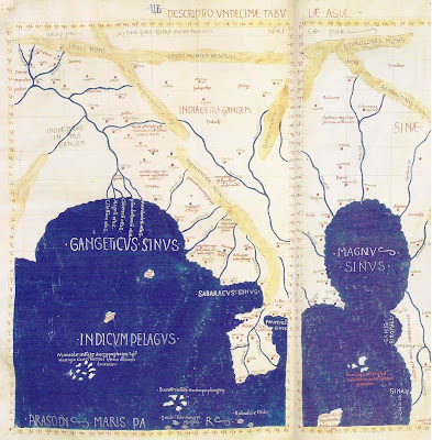  El mapamundi de Ptolomeo, bahia de Bengala, año 150