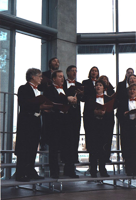 One of the first Stairwell Carollers Great Hall concerts