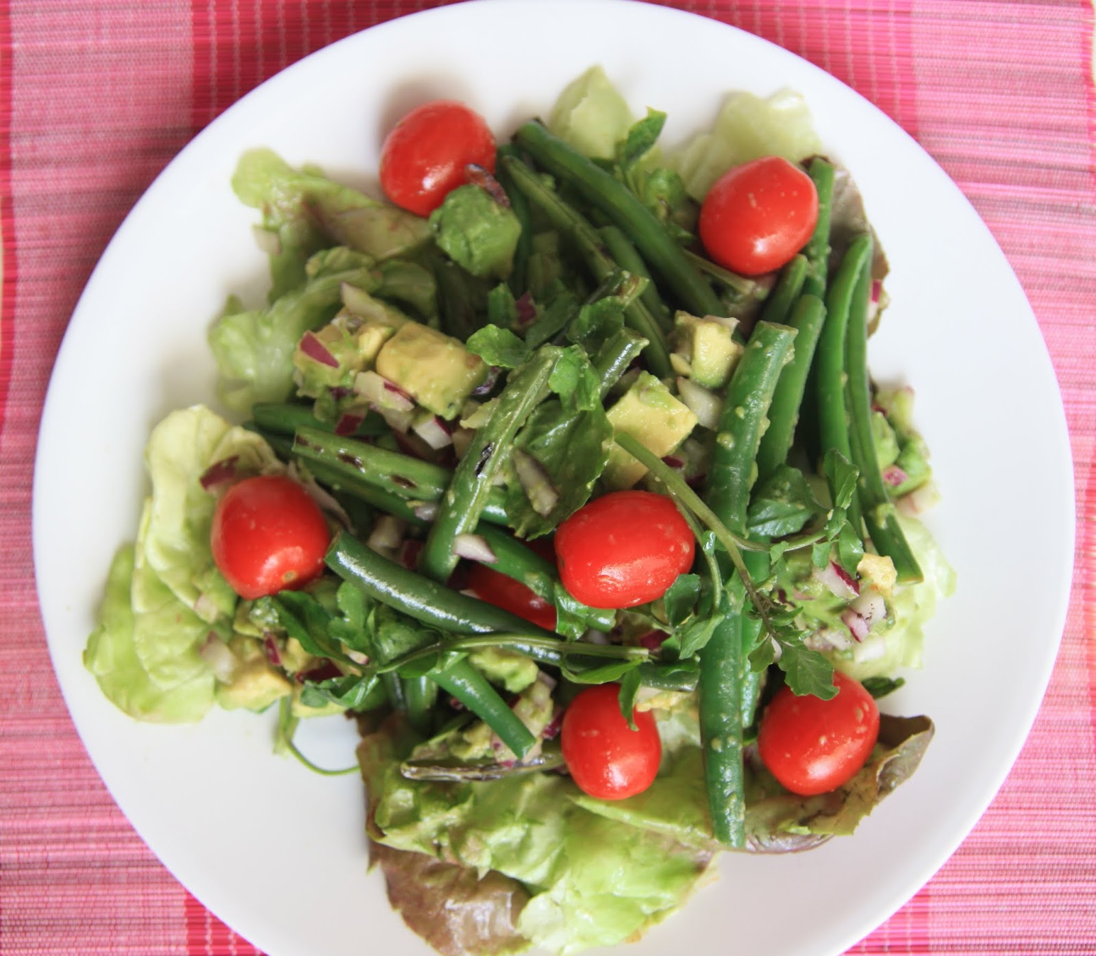 One Wok, One Pot, One Pan Green beans and Avocado Vinaigrette Salad