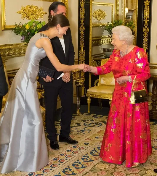 Prince Karim Aga Khan, Princess Zahra Aga Khan, Princess Salwa Aga Khan, Duchess Camilla, Prince Charles, Princess Anne and Prince Andrew