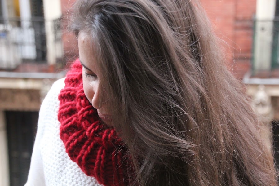 como hacer tejer bufanda circular agujas circulares