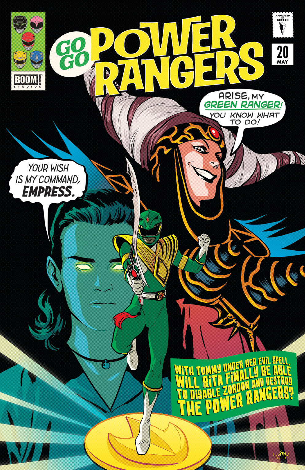Go Go Power Rangers #20 Green Ranger Mercado Variant Boom Comics 