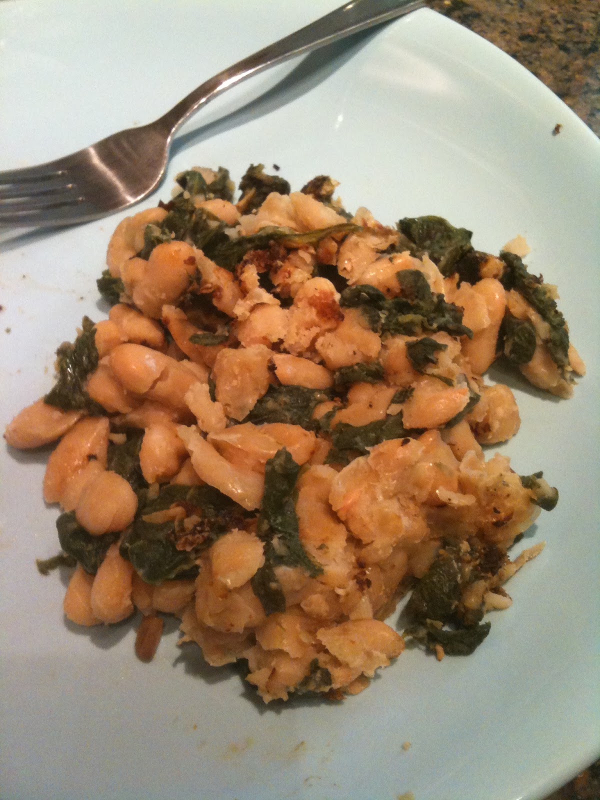 White Kidney Beans with Spinach The Slow Carb Cook