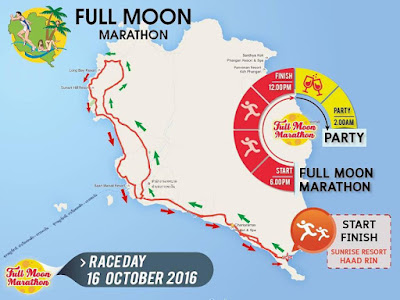 Full Moon marathon, Koh Phangan Sunday 16th October 2016