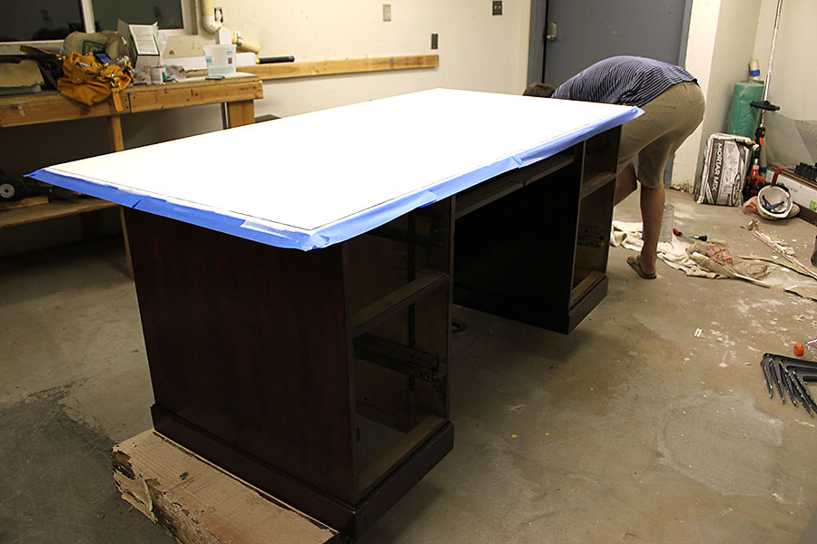 Remodelaholic Dry Erase Painted Desk