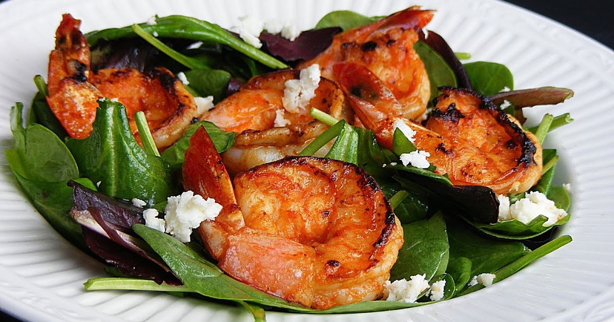 Food and lens Sriracha Shrimp Salad..