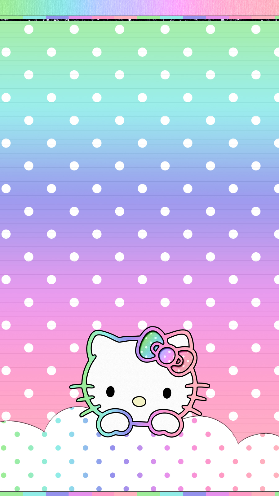 Cute Walls ♡ Rainbow hello kitty walls