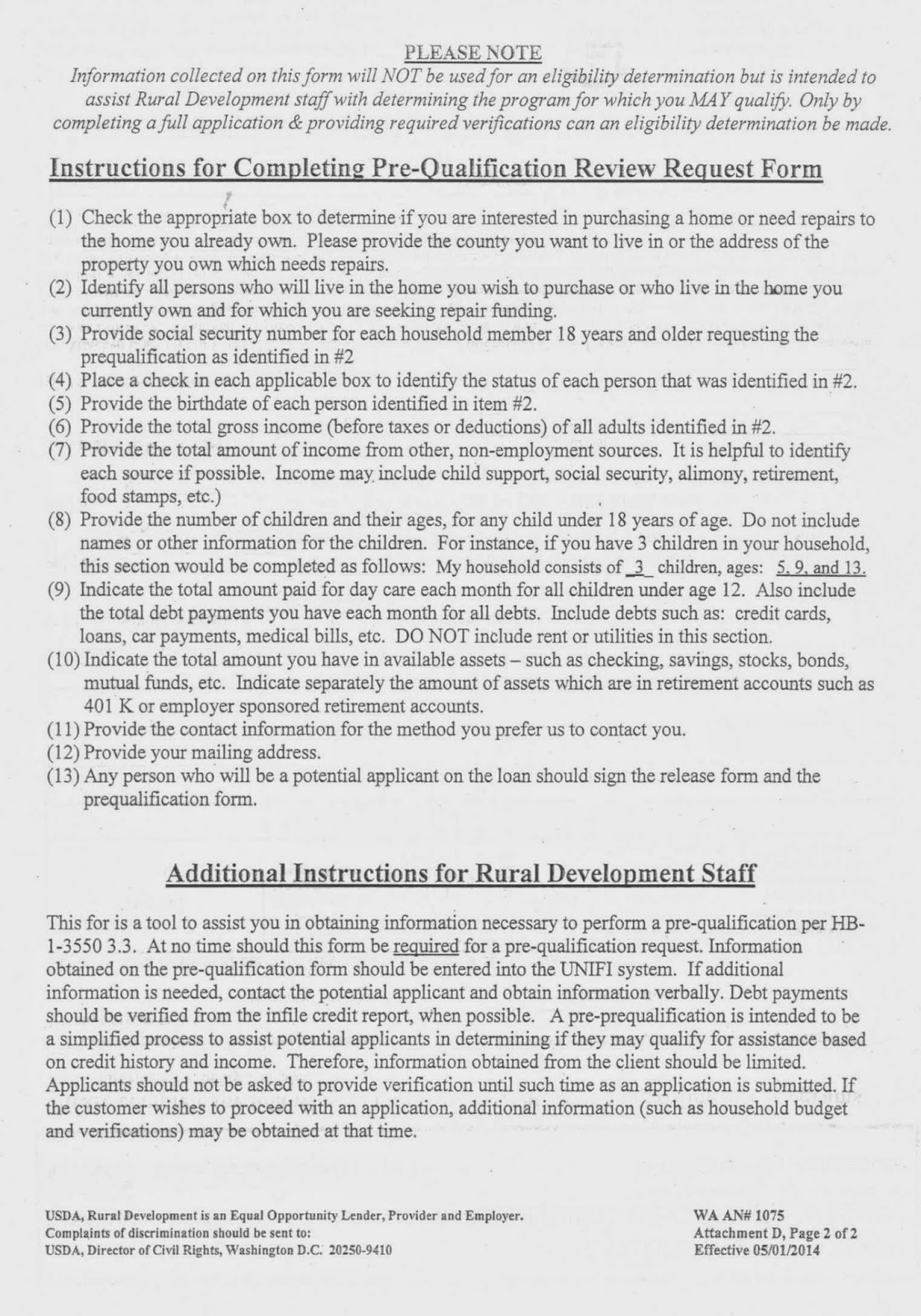 Rainier Lions Club: USDA 502/504 Direct Programs - Rural Grants and Loans