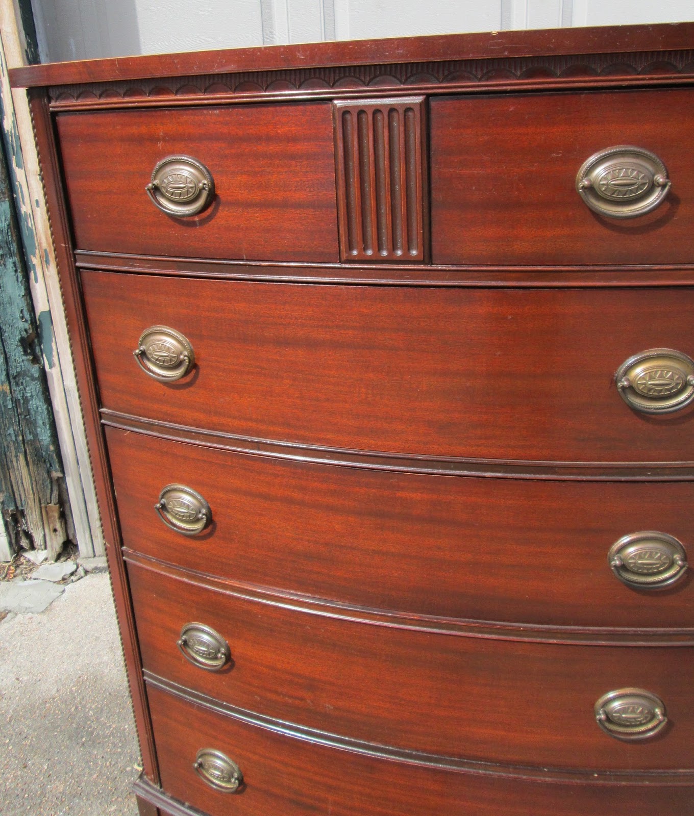 BoHO Chic Antique Mahogany Dresser / Chest Hepplewhite Pulls SOLD