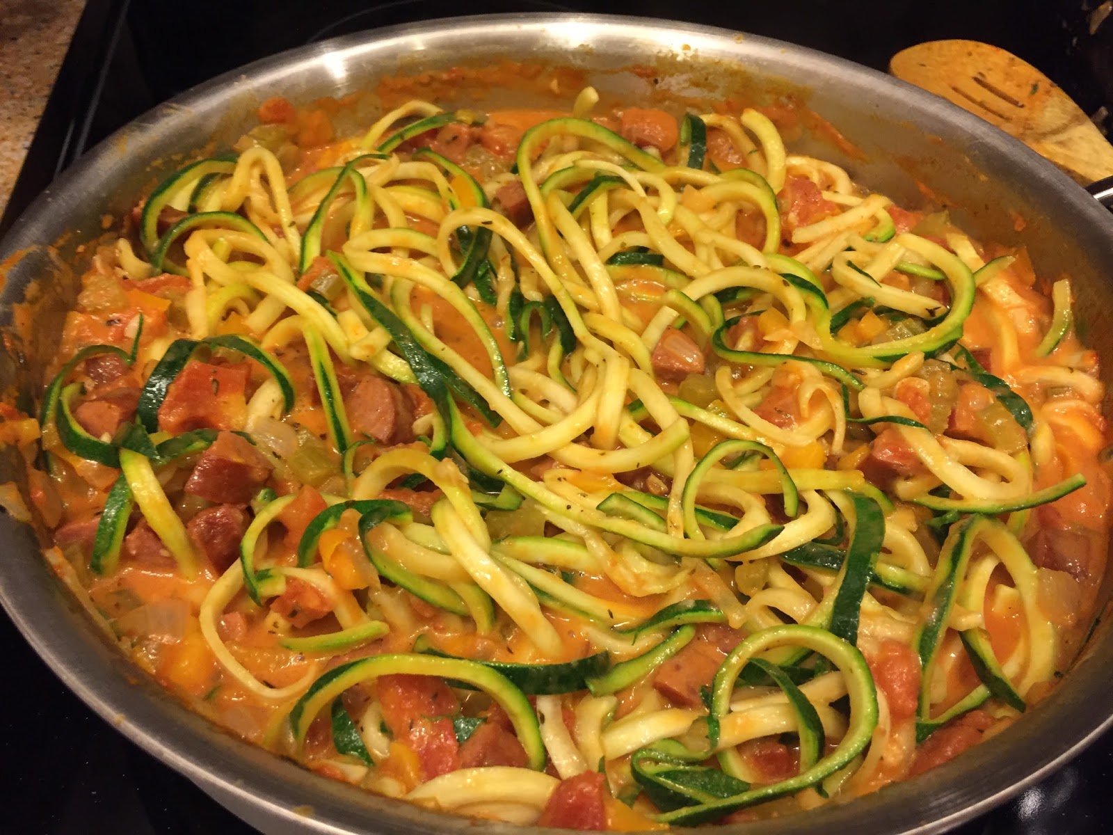 Cajun Style Zucchini Pasta