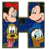 Alfabeto de Mickey, Minnie, Donald y Pluto H.