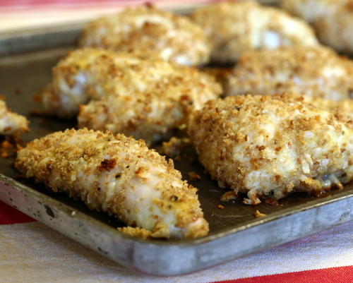 Parmesan Chicken, another Quick Supper ♥ KitchenParade.com, make-ahead chicken for salad suppers, picnics, just as is.